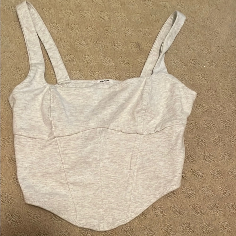 Garage Cream Bustier Tank Top